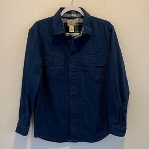 L. L. Bean Mens Shacket. Small-REG. Fully lined in Flannel (Blue Green White).‍﻿